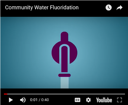 Screenshot of the Community Water Fluoridation Video