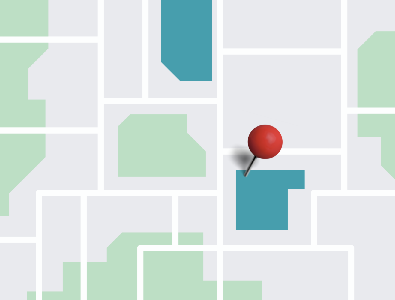 map with a red pinpoint